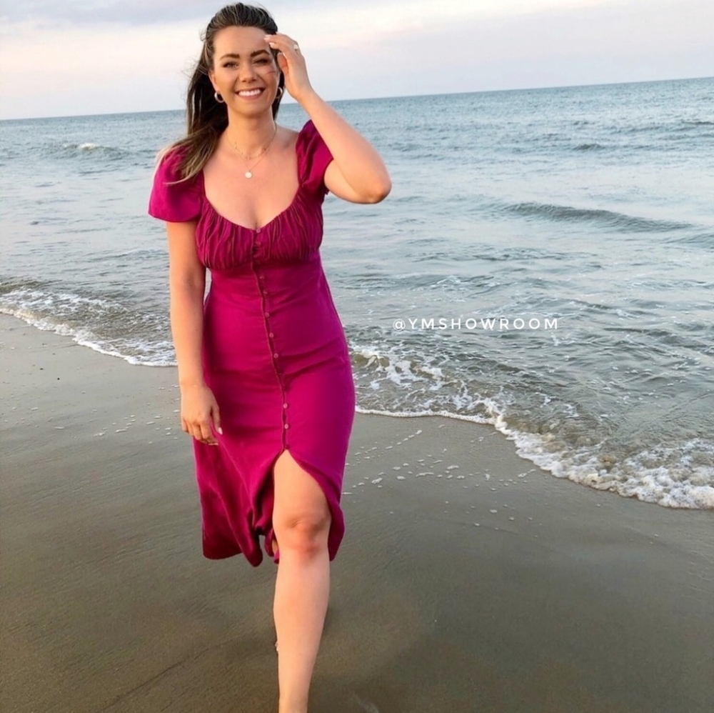 ZARA Linen midi dress - Picture 7 of 13